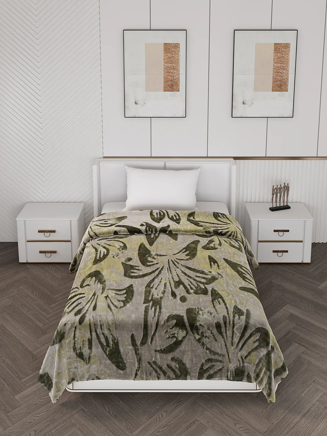 Printed Single Bed Blanket for Mild Winter -2 Ply - Image 3