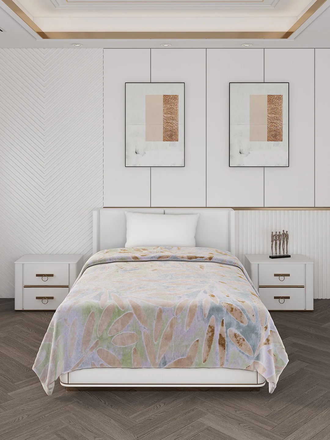 Printed Single Bed Blanket for Mild Winter -2 Ply - Image 2