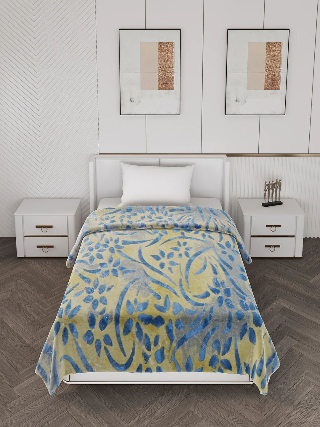 Printed Single Bed Blanket for Mild Winter -2 Ply - Image 3