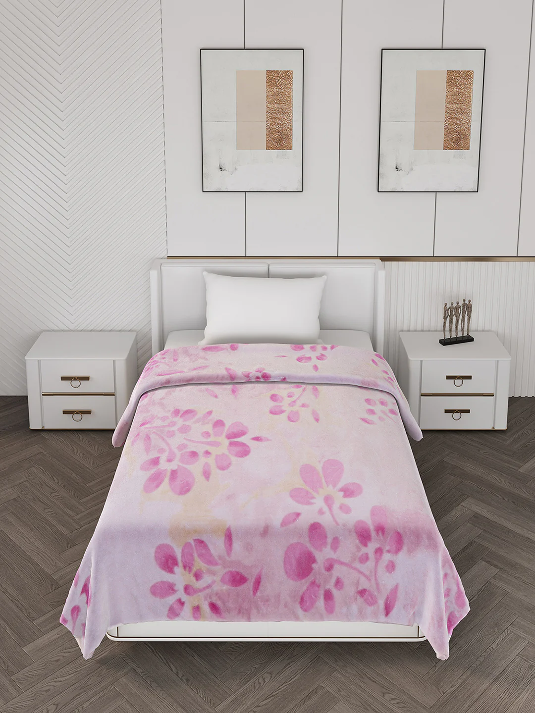 Printed Single Bed Blanket for Mild Winter -2 Ply - Image 3