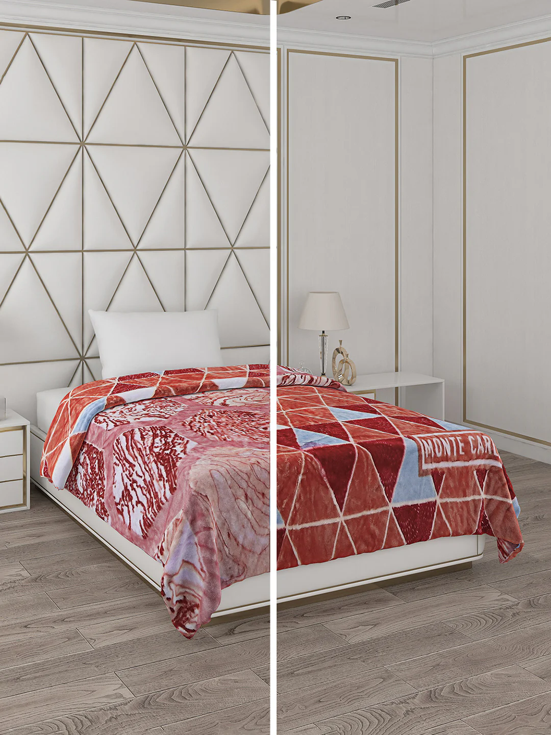 Printed Single Bed Blanket for Mild Winter -2 Ply - Image 2