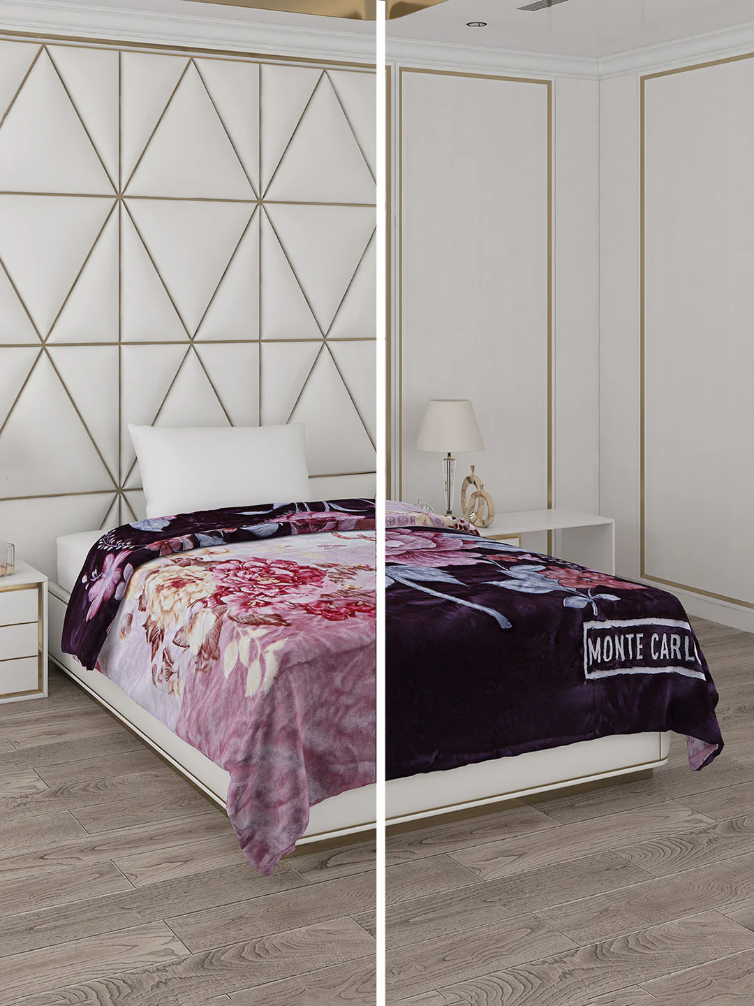 Printed Single Bed Blanket for Mild Winter -2 Ply - Image 2