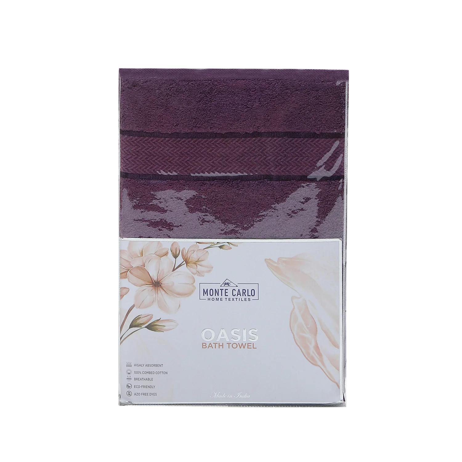 Purple Cotton 450 GSM Bath Towel - Image 5