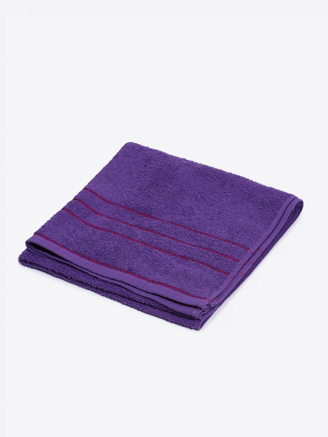 Purple Cotton Solid 350 GSM Bath Towel (Soho) - Image 2