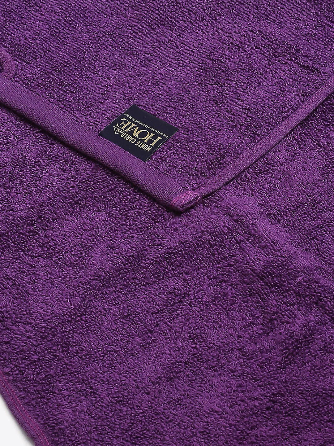 Purple Cotton Solid 350 GSM Hand Towel (Pack of 2) - Image 3