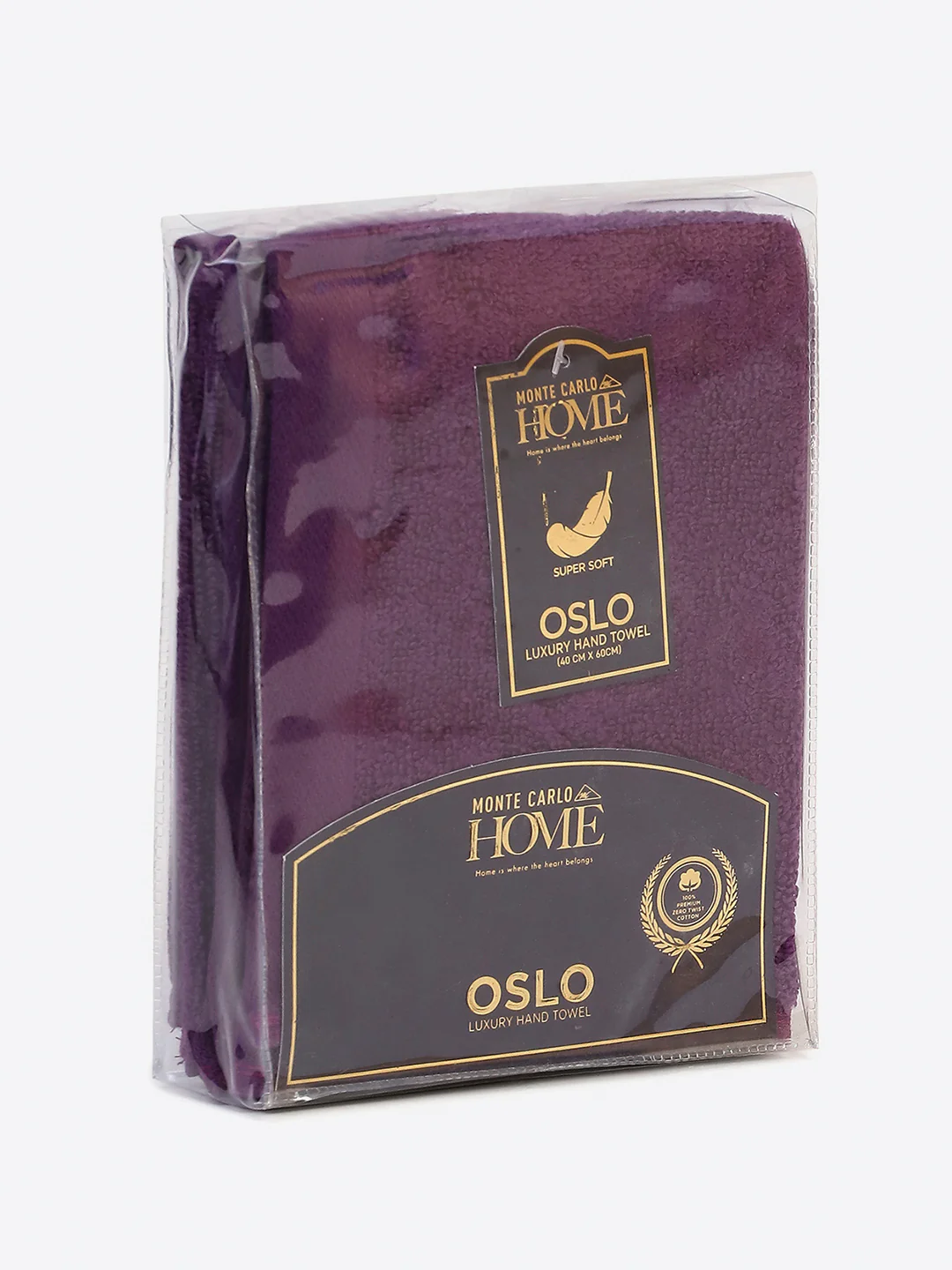 Purple Cotton Solid 350 GSM Hand Towel (Pack of 2) - Image 5