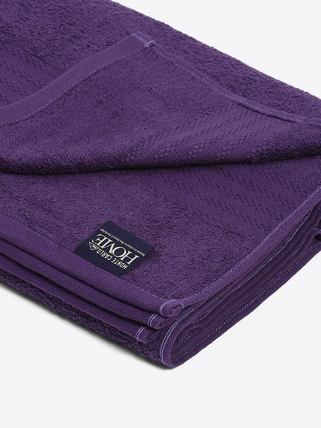 Purple Cotton Solid 400 GSM Bath Towel (Jazz) - Image 3