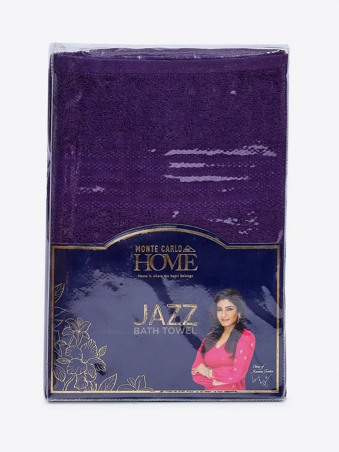 Purple Cotton Solid 400 GSM Bath Towel (Jazz) - Image 5