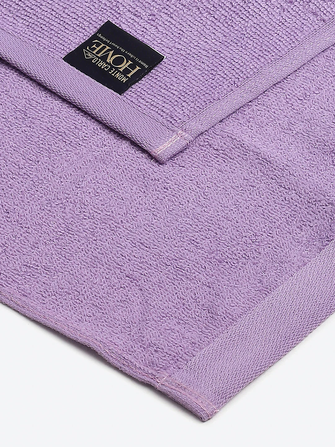 Purple Cotton Solid 600 GSM Face Towel (Pack of 4) - Image 3