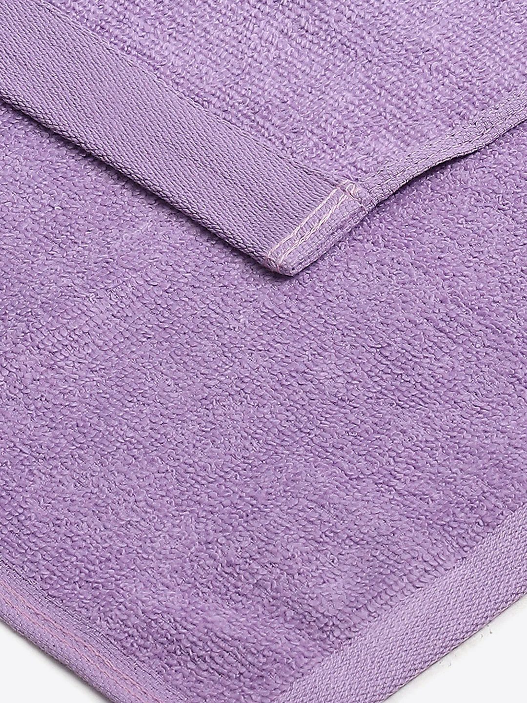 Purple Cotton Solid 600 GSM Face Towel (Pack of 4) - Image 4