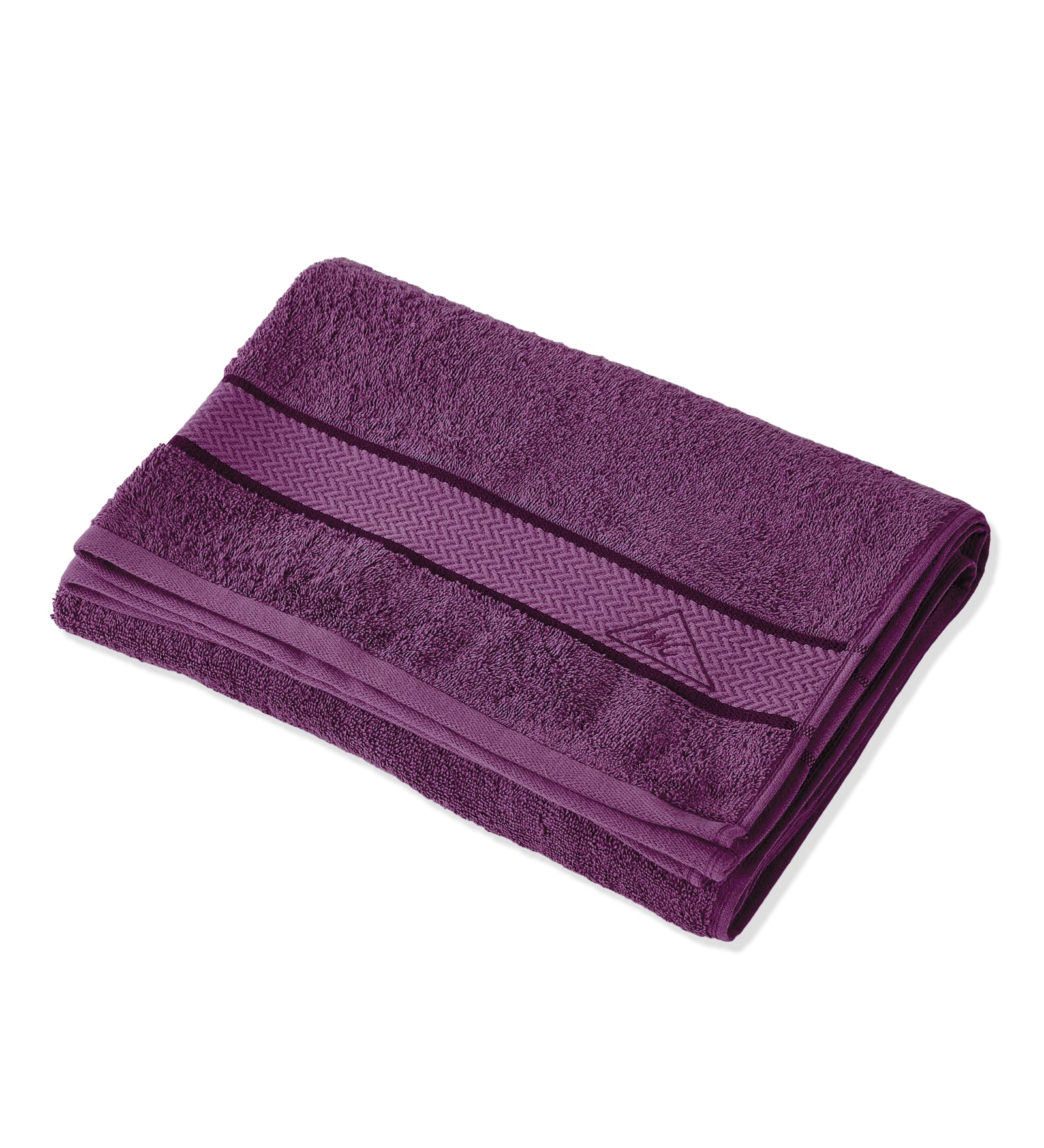 Purple Pure Cotton Solid 450 GSM Bath Towel 1 Piece (Oasis Collection) - Image 4