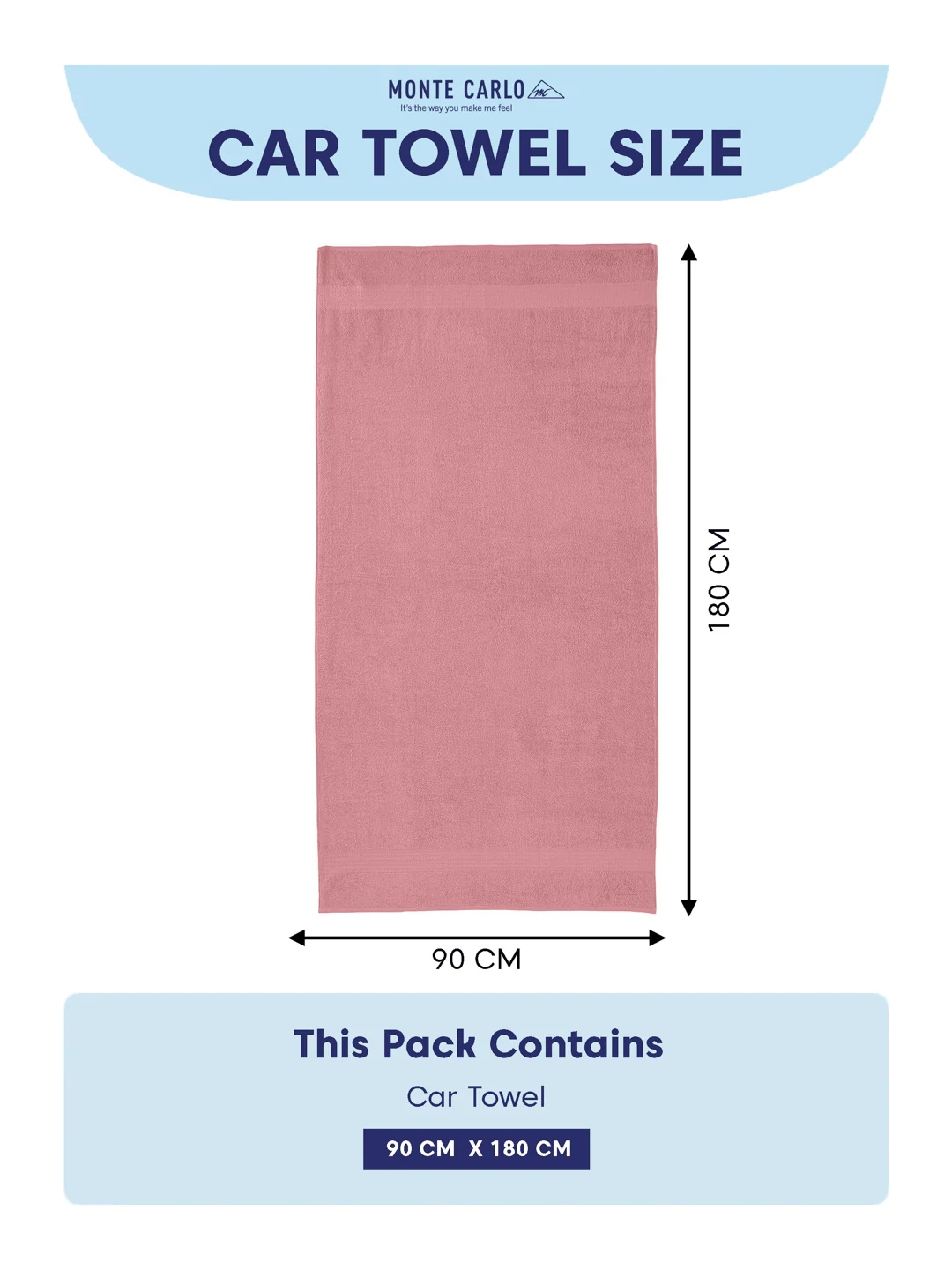 Quartz Pink Pure Cotton Solid 380 GSM Car Towel 1 Piece (Jazz Collection) - Image 7