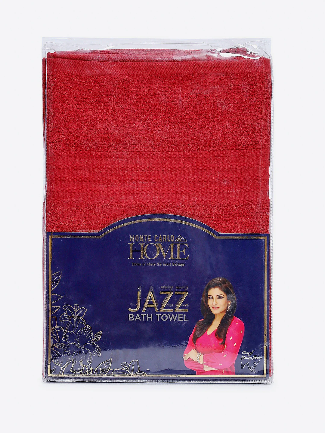 Red Cotton Solid 400 GSM Bath Towel (Jazz) - Image 5