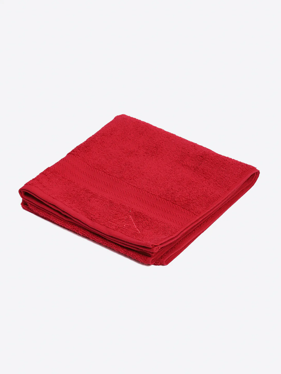 Red Cotton Solid 400 GSM Bath Towel (Jazz) - Image 2
