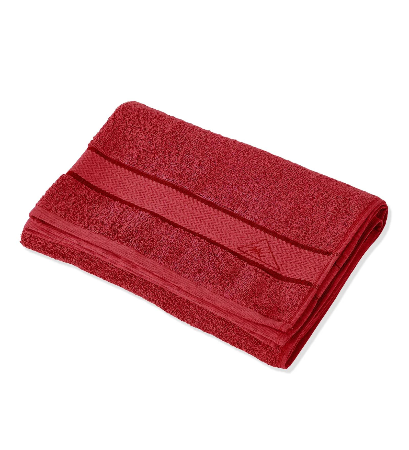 Red Pure Cotton Solid 450 GSM Bath Towel 1 Piece (Oasis Collection) - Image 4