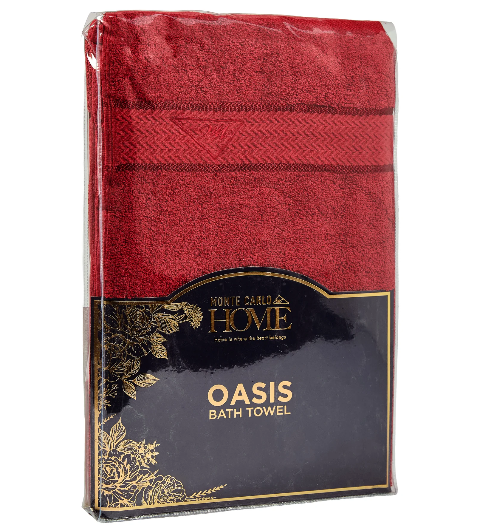 Red Pure Cotton Solid 450 GSM Bath Towel 1 Piece (Oasis Collection) - Image 9