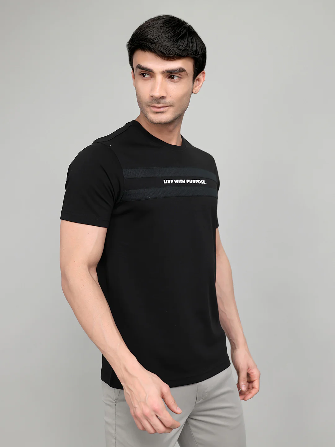 Rock.it Men Black Printed Round Neck Half Sleeve T-Shirt - Image 3
