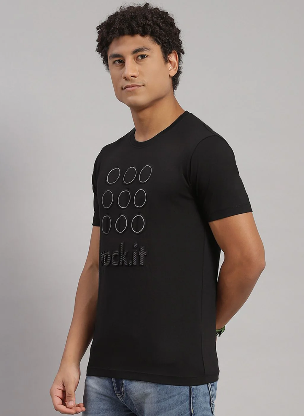 Rock.it Men Black Printed T-Shirt - Image 2
