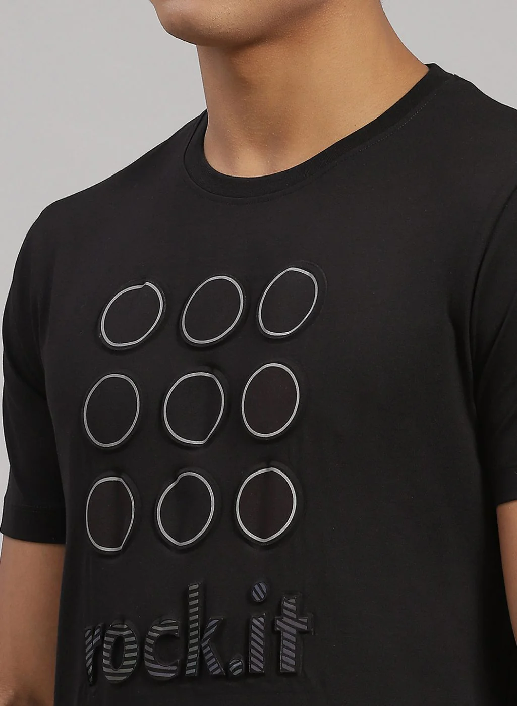 Rock.it Men Black Printed T-Shirt - Image 6
