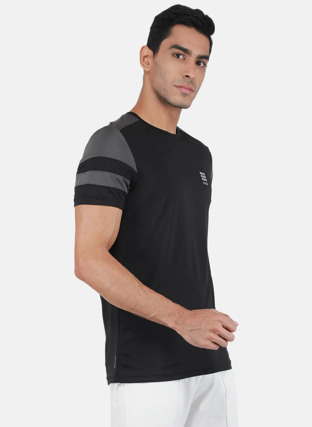 Rock.it Men Black Self Design T-Shirt - Image 6