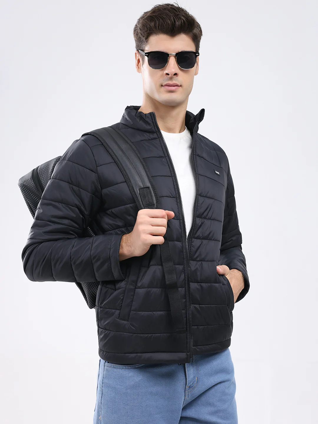 Rock.it Men Black Solid Collar Full Sleeve Jacket - Image 6