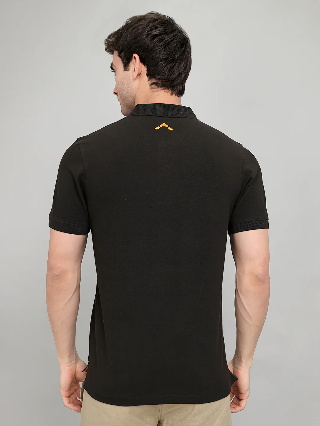 Rock.it Men Black Solid Collar Half Sleeve T-Shirt - Image 5