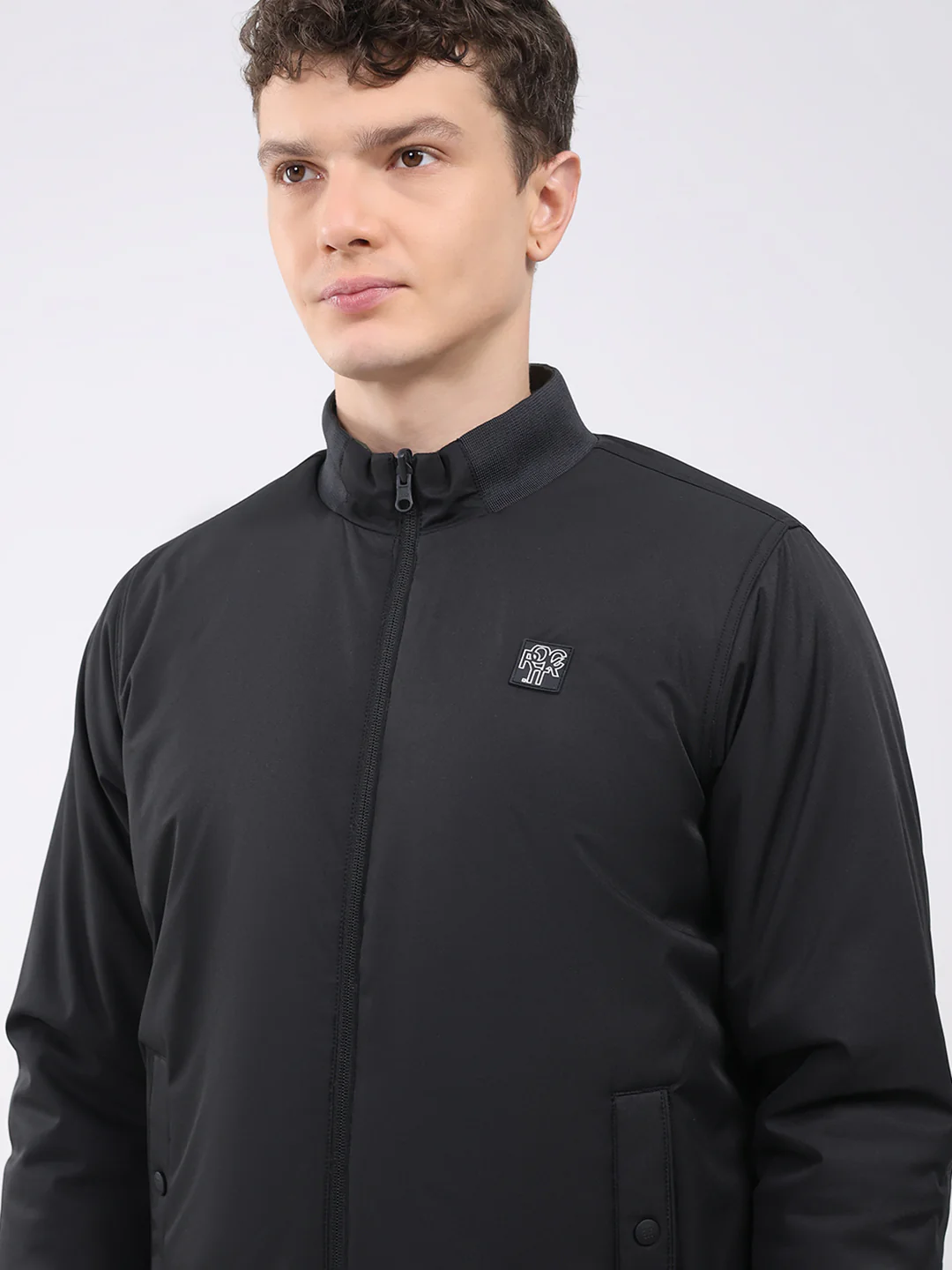 Rock.it Men Black Solid Hooded Full Sleeve Reversible Jacket - Image 10
