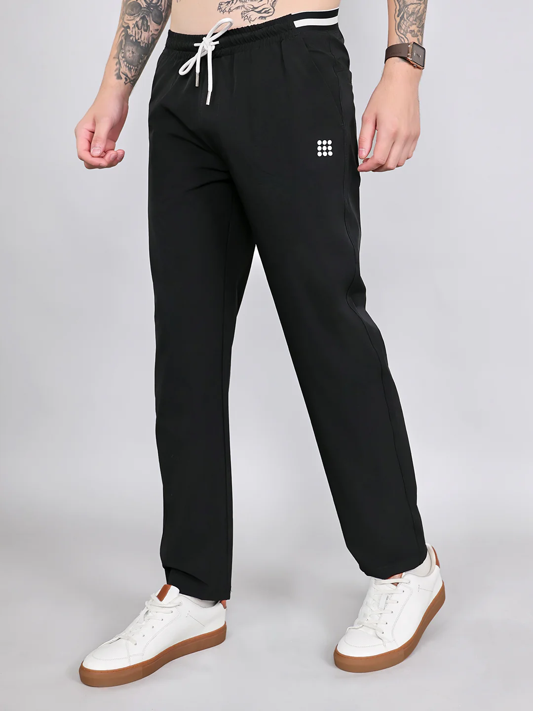 Rock.it Men Black Solid Regular Fit Lower - Image 2