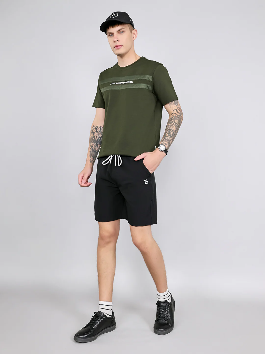 Rock.it Men Black Solid Regular Fit Shorts - Image 6