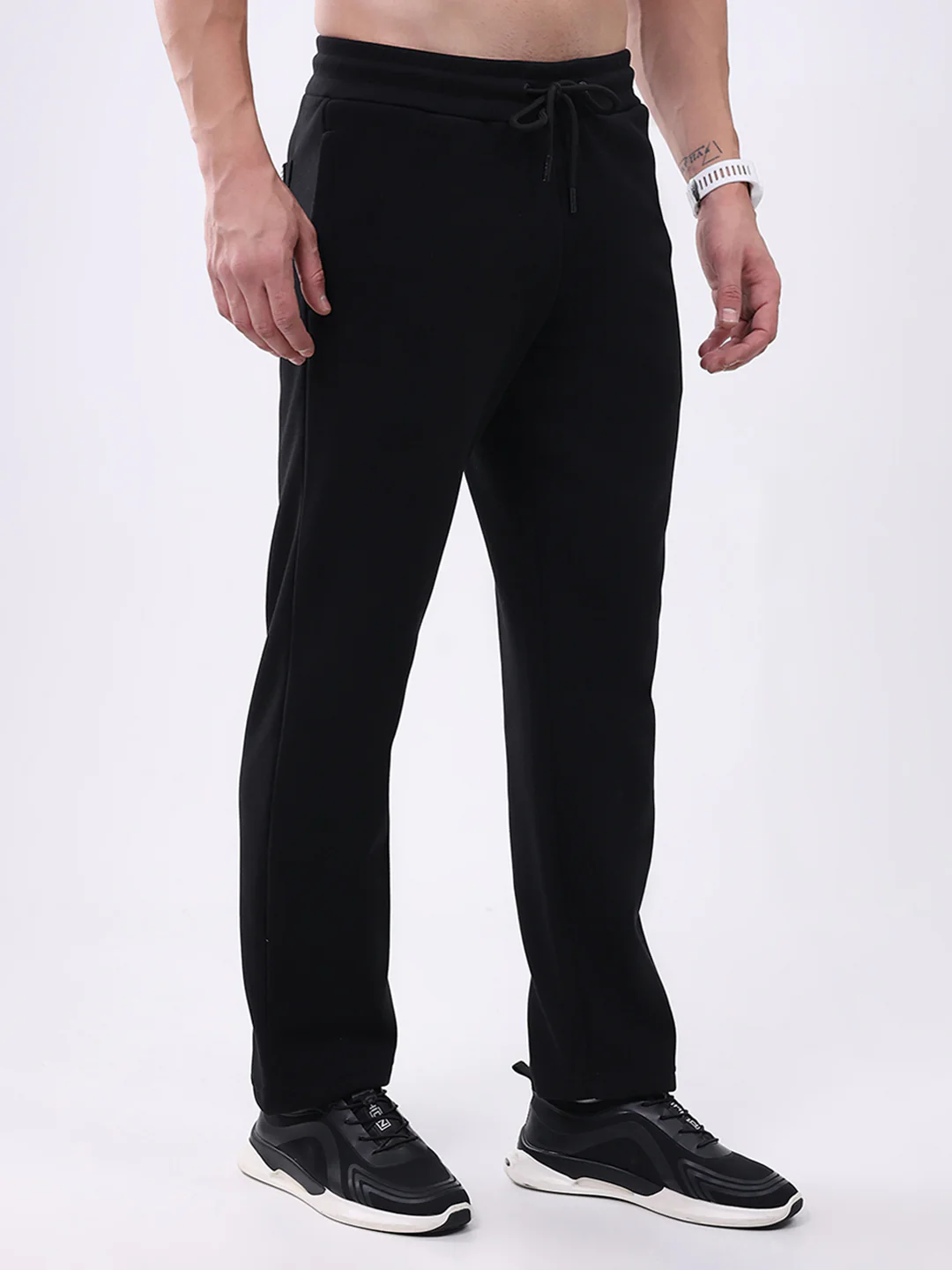 Rock.it Men Black Solid Regular Fit Winter Lower - Image 4