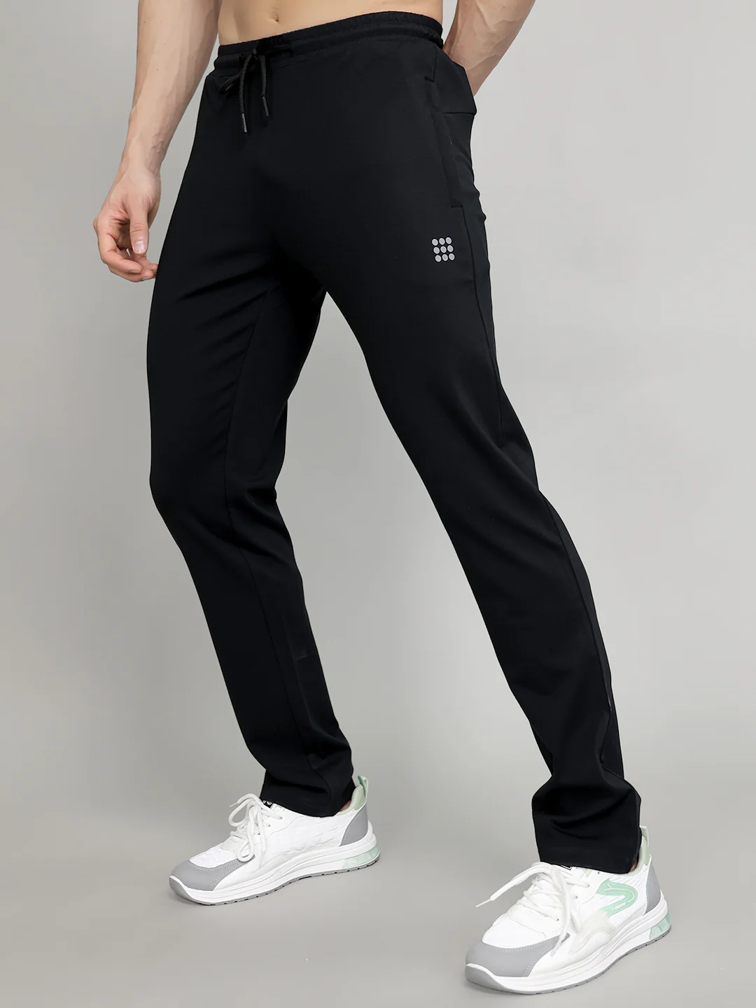 Rock.it Men Black Solid Slim Fit Lower - Image 2