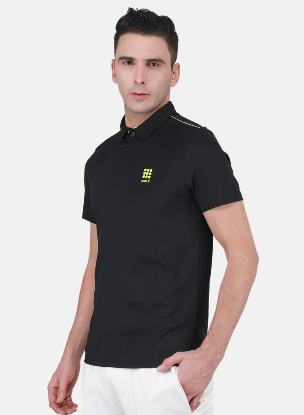 Rock.it Men Black Solid T-Shirt - Image 2