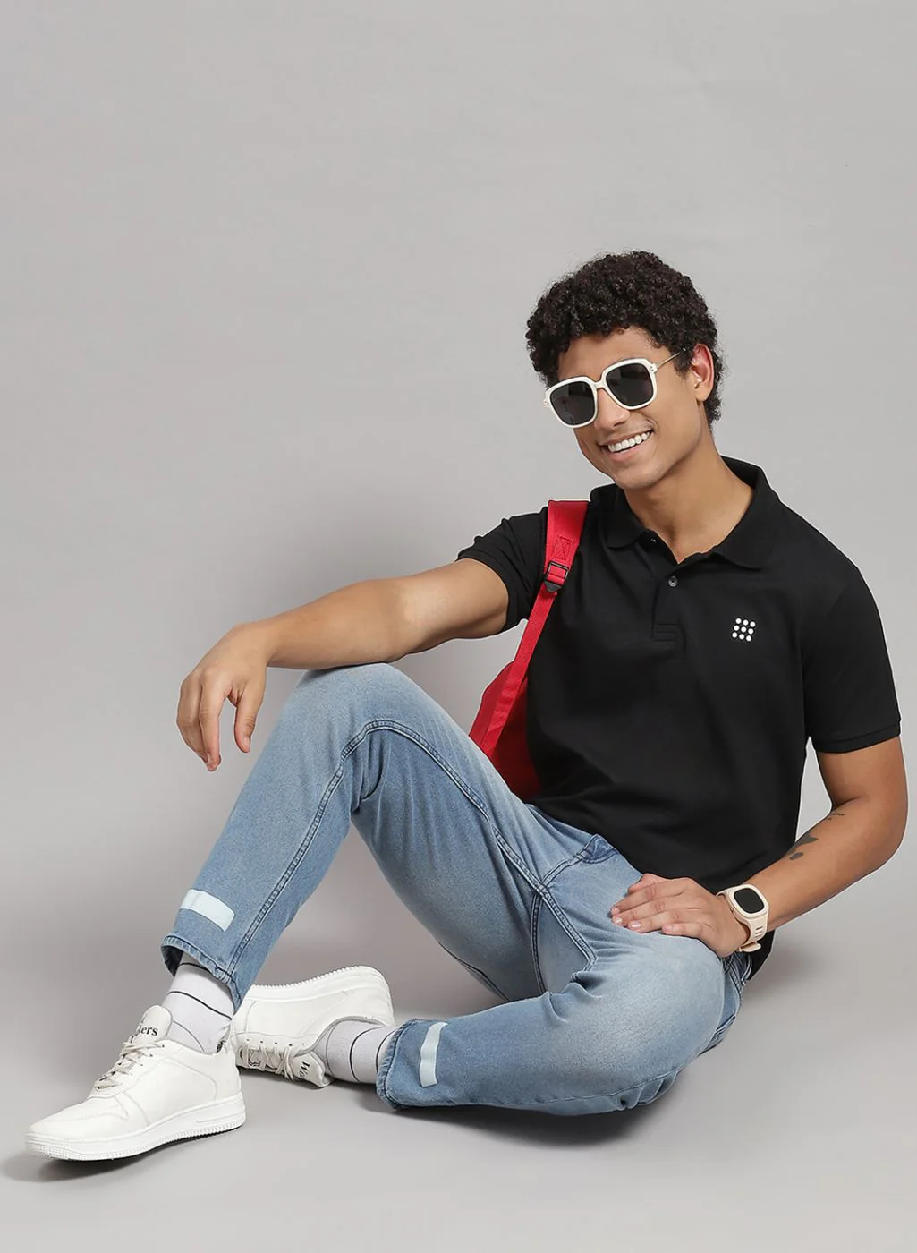 Rock.it Men Black Solid T-Shirt - Image 5