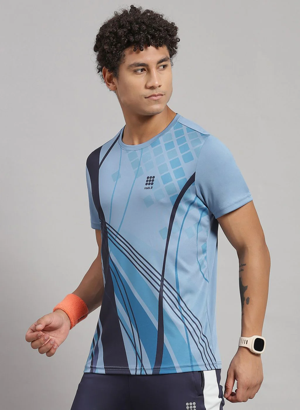 Rock.it Men Blue Printed T-Shirt - Image 2