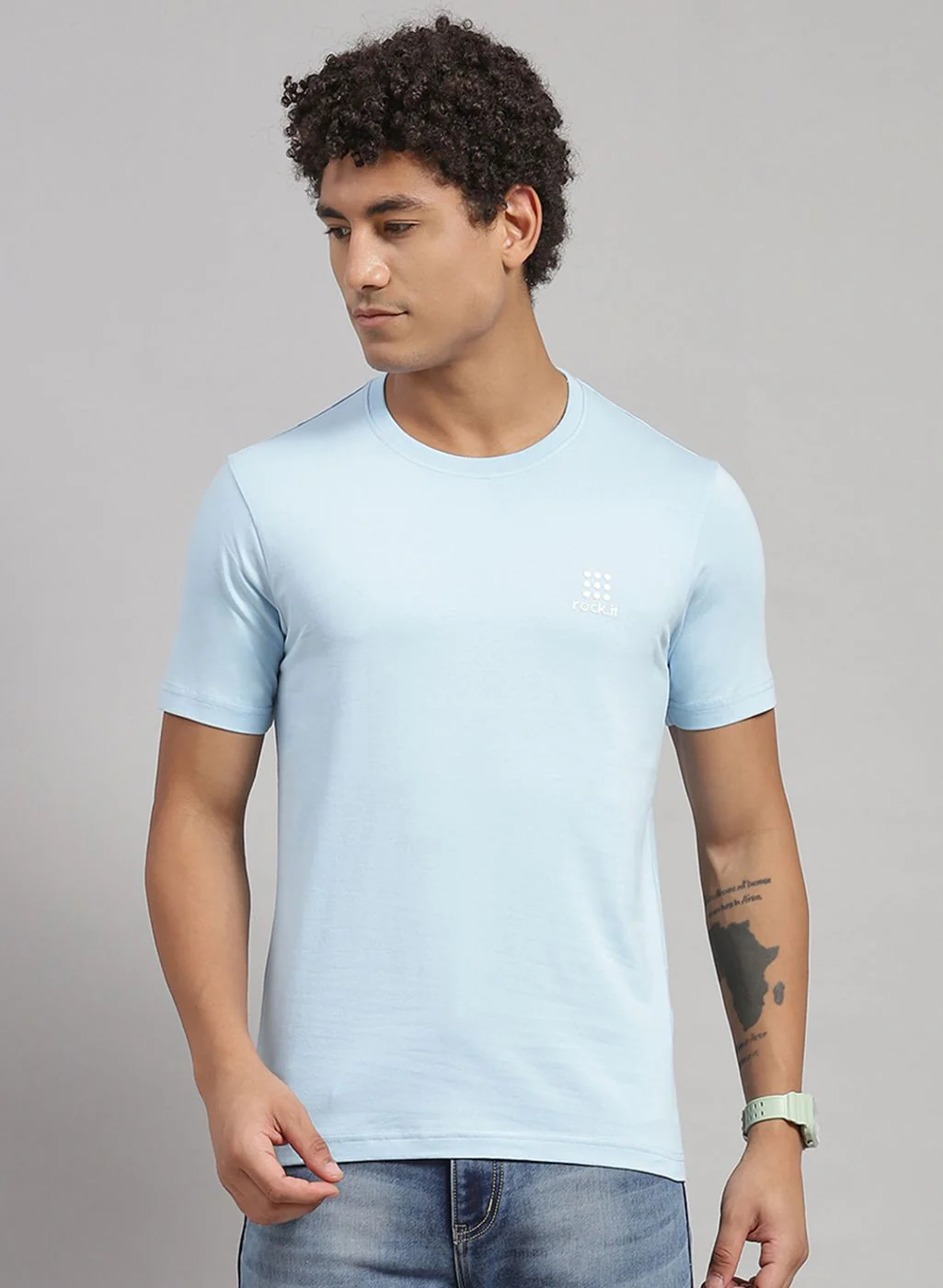 Rock.it Men Blue Solid T-Shirt 2 Pc - Image 6
