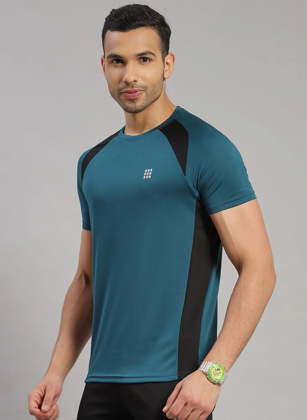 Rock.it Men Blue Solid T-Shirt - Image 3