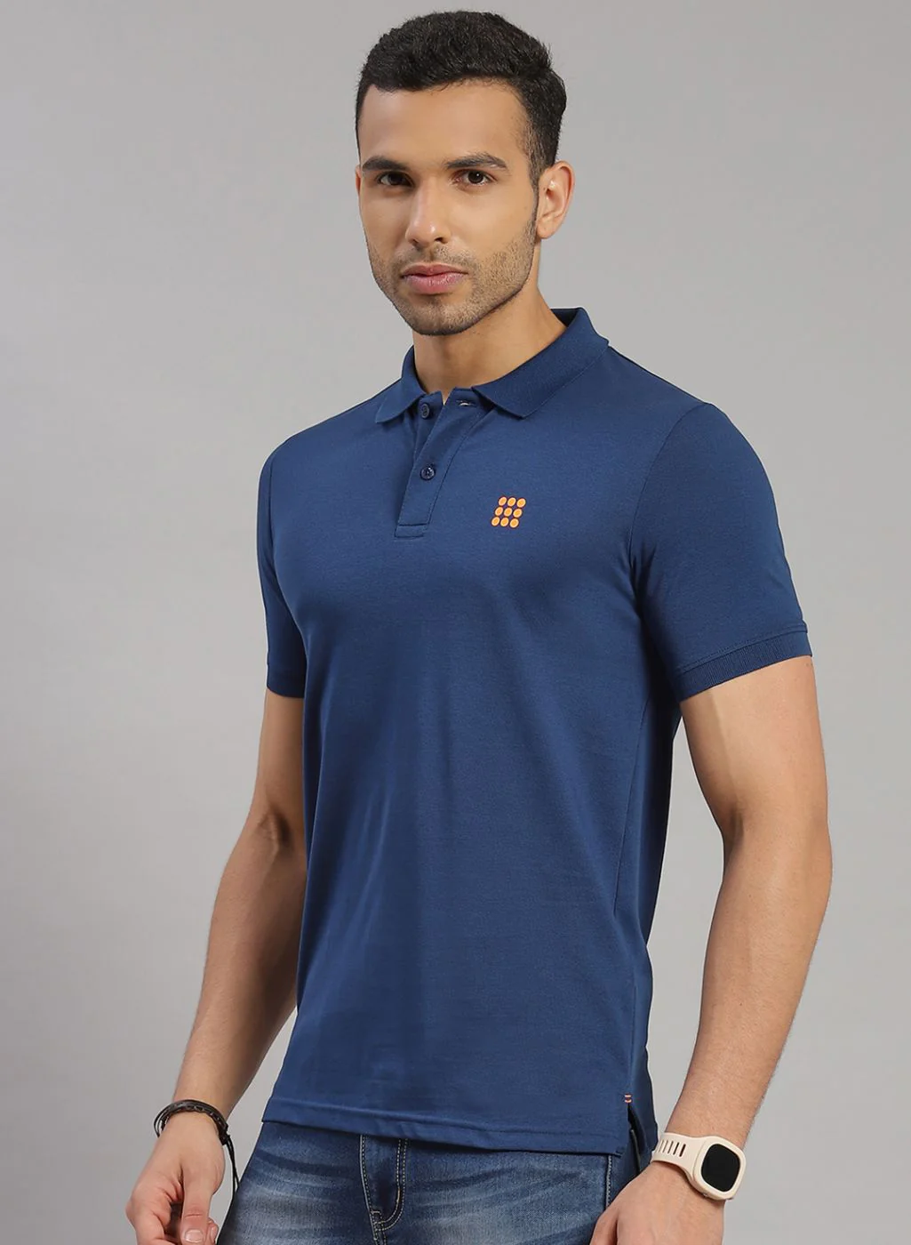 Rock.it Men Blue Solid T-Shirt - Image 3