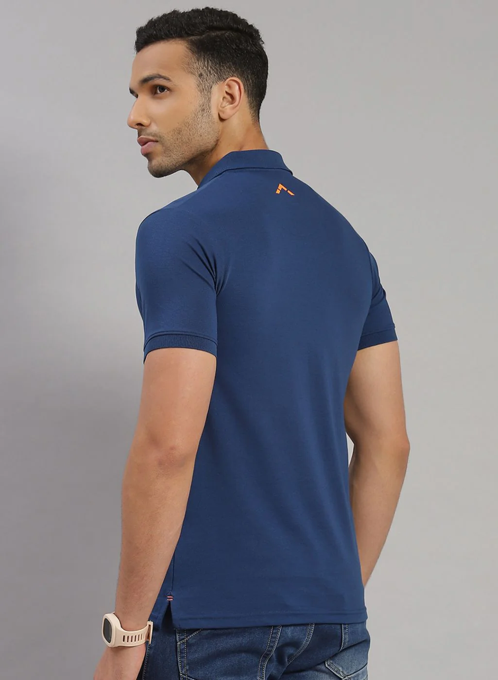 Rock.it Men Blue Solid T-Shirt - Image 5