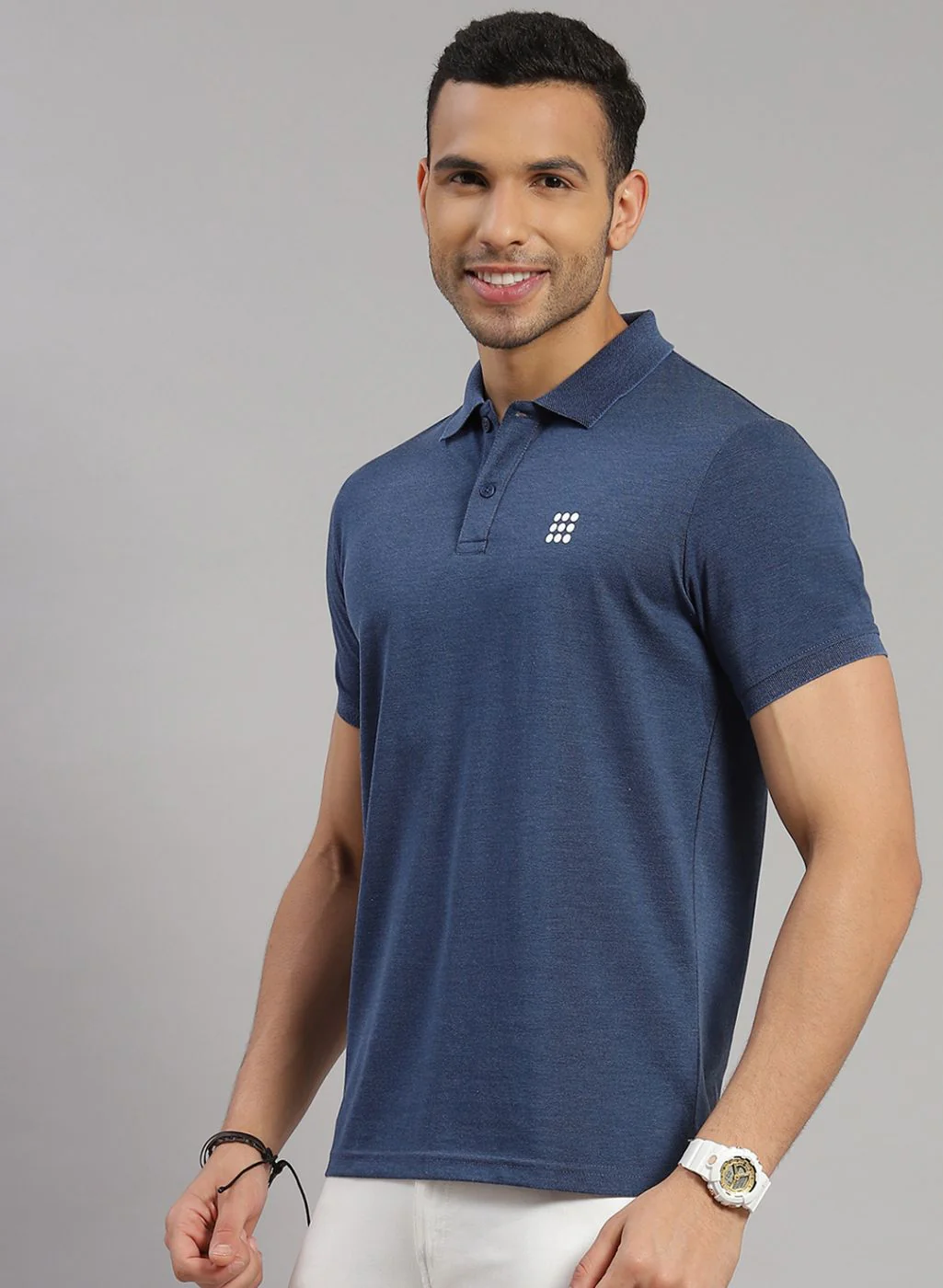 Rock.it Men Blue Solid T-Shirt - Image 3