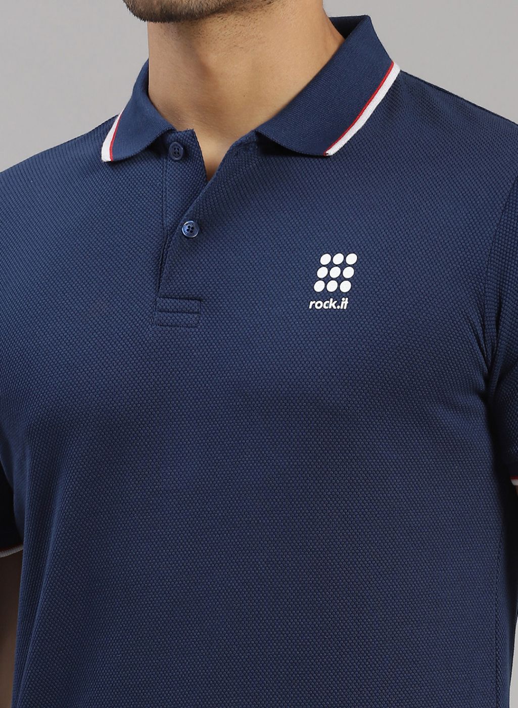 Rock.it Men Blue Solid T-Shirt - Image 6
