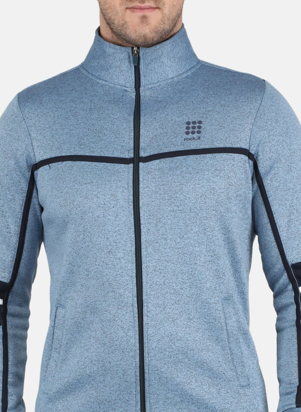 Rock.it Men Blue Solid Tracksuit - Image 5