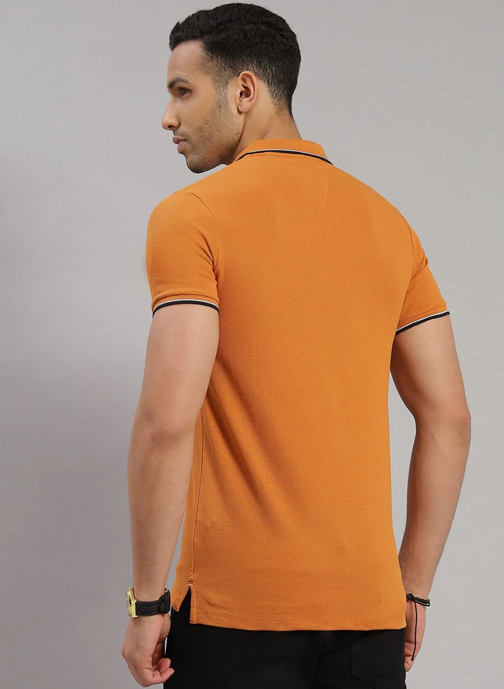 Rock.it Men Camel Brown Solid T-Shirt - Image 5