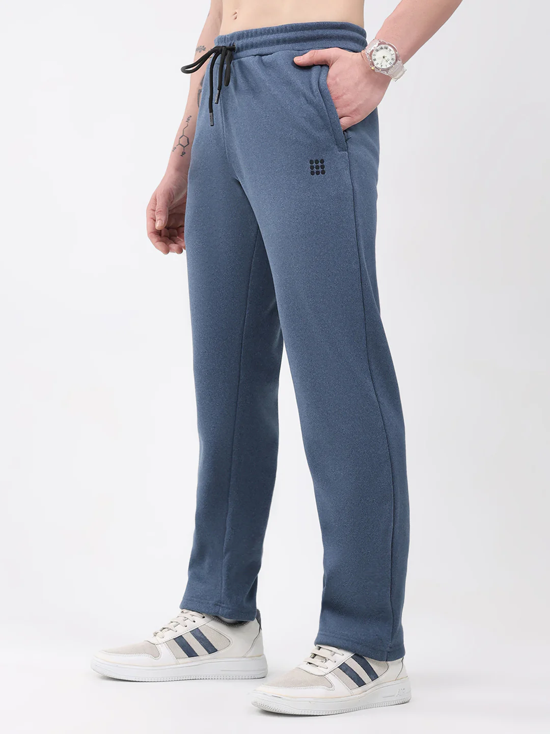Rock.it Men Dark Blue Solid Regular Fit Winter Lower - Image 3