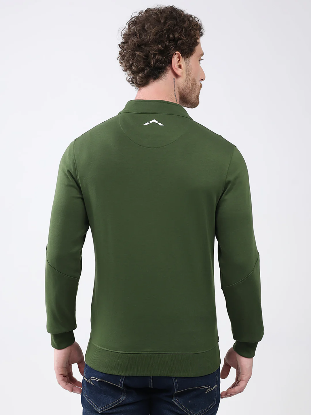 Rock.it Men Green Printed Mock Neck Full Sleeve Sweatshirt - Image 5