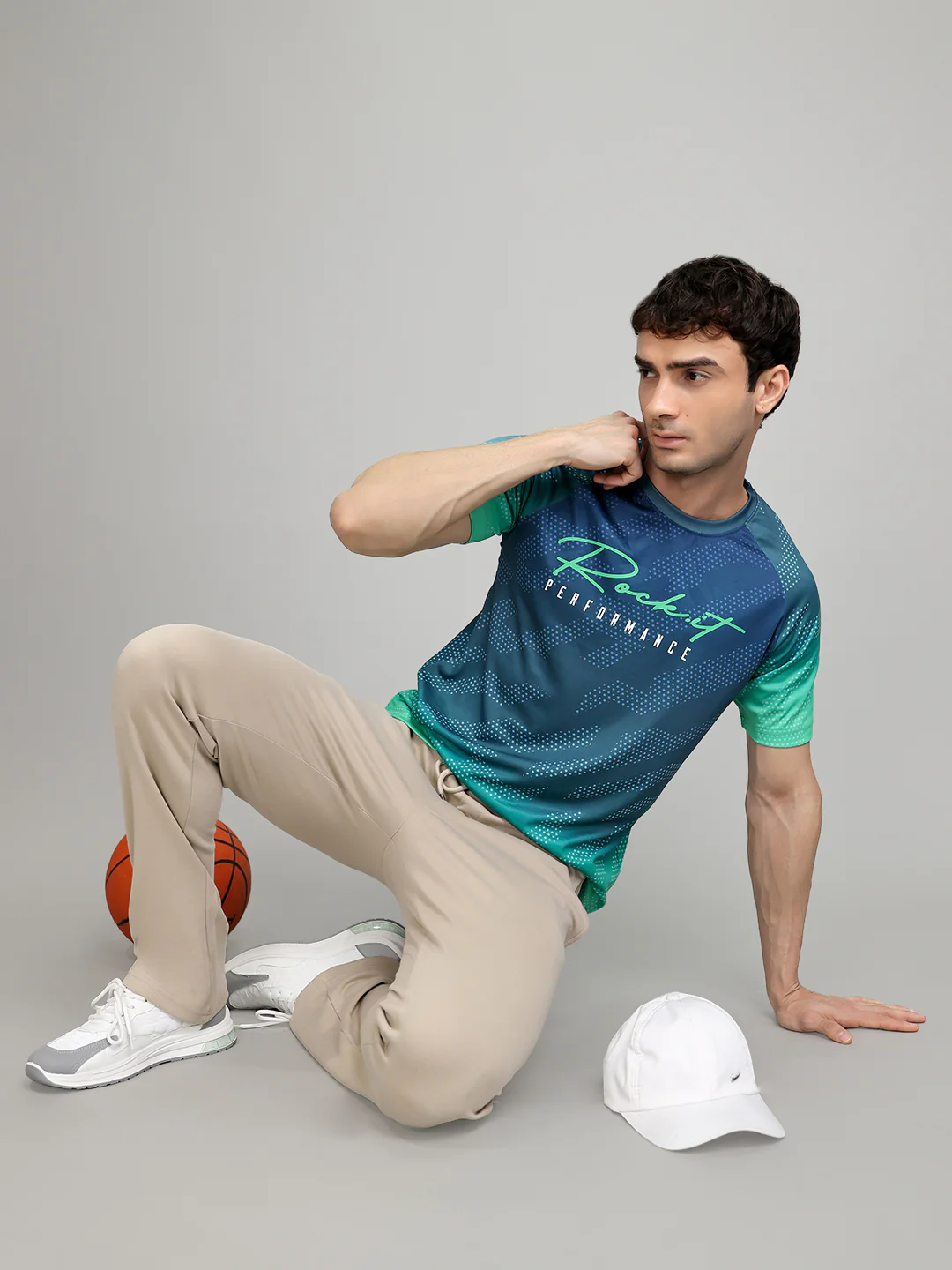 Rock.it Men Green Printed Round Neck Half Sleeve T-Shirt - Image 6