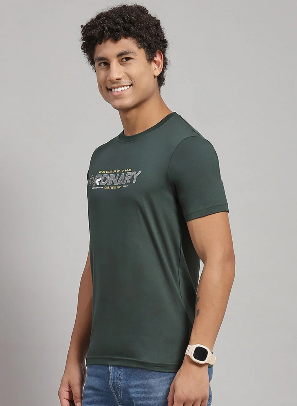 Rock.it Men Green Printed T-Shirt 2 Pc - Image 3