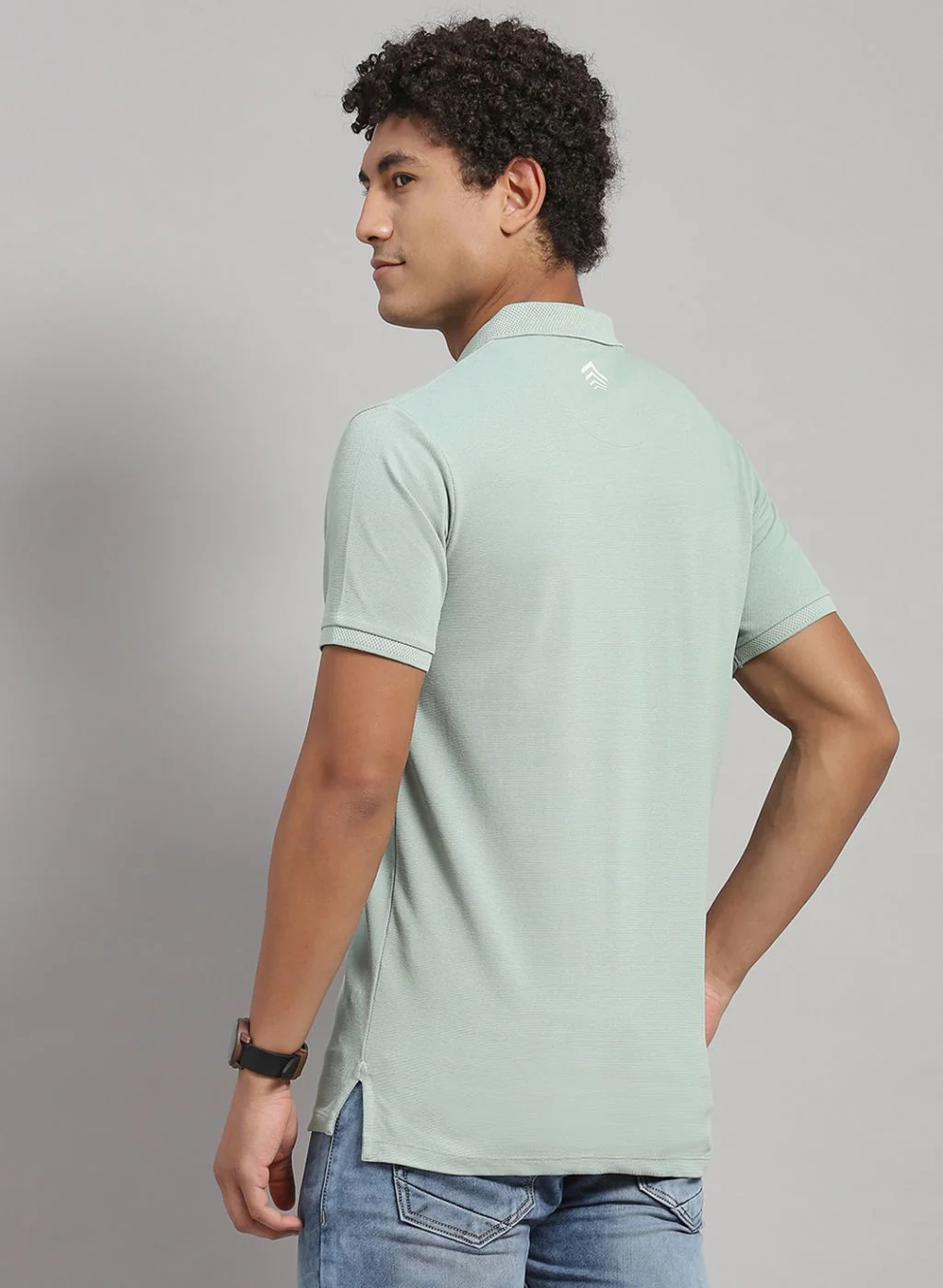Rock.it Men Green Solid T-Shirt - Image 4