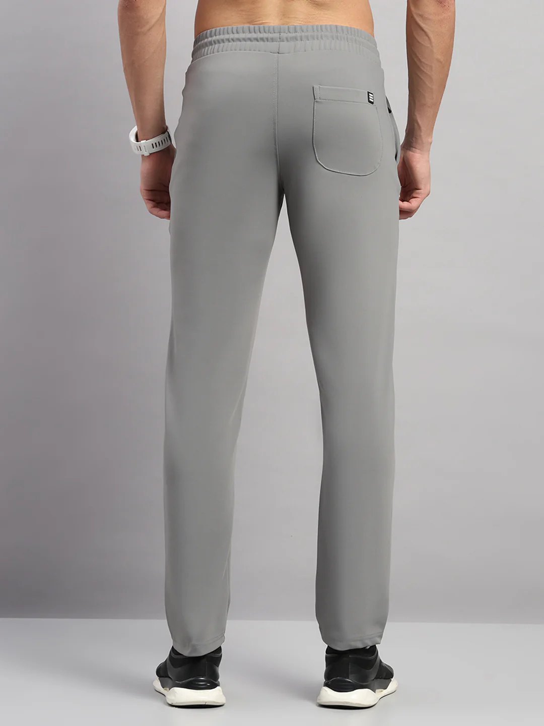 Rock.it Men Grey Self Design Slim Fit Winter Lower - Image 5