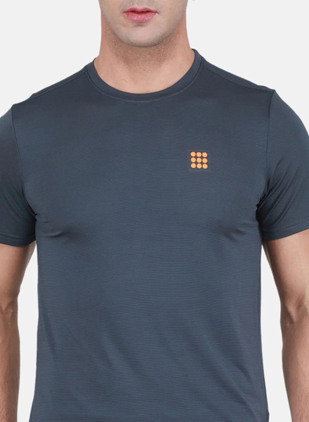 Rock.it Men Grey Self Design T-Shirt - Image 5