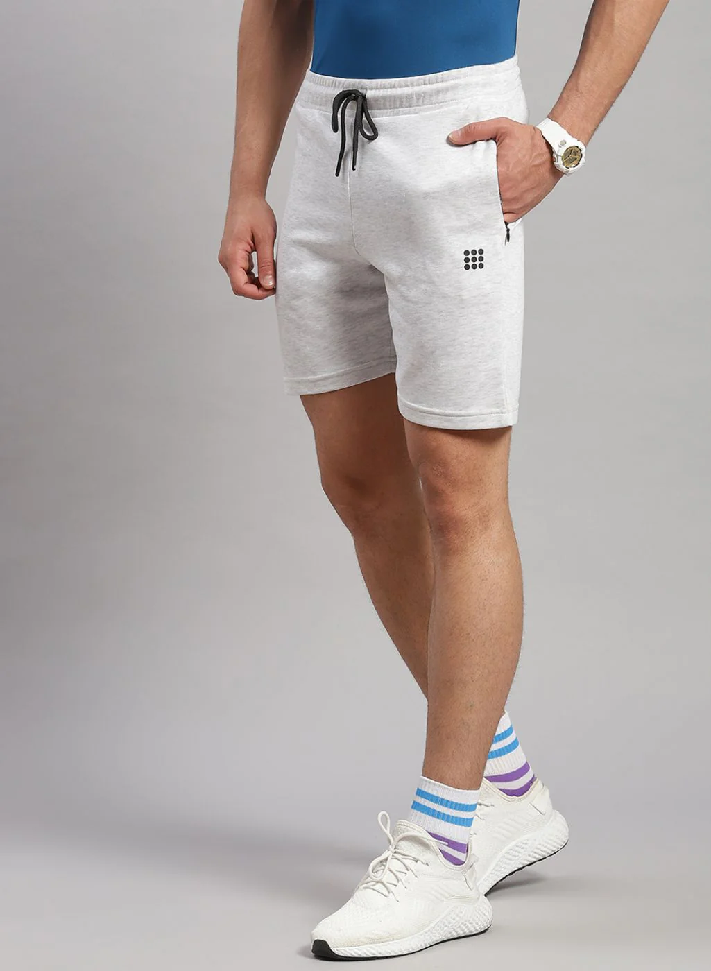 Rock.it Men Grey Solid Short - Image 3